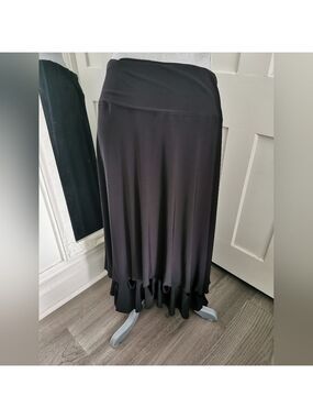 SYMPLI Black Cut Out Skirt Careerwear Cocktail Party High Low Skirt Size 14
